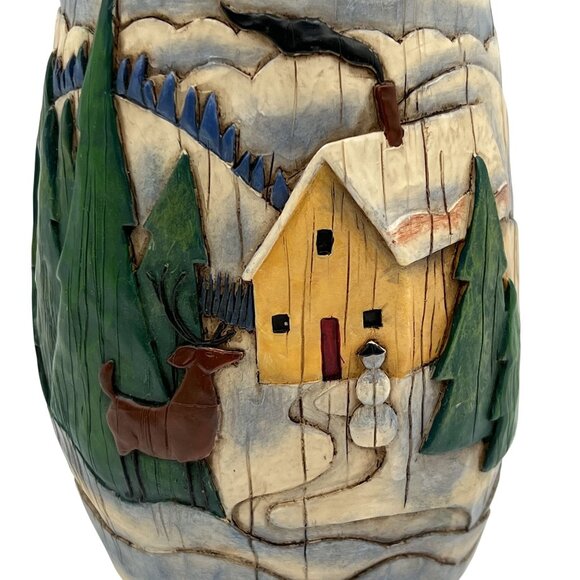 Jim Shore SIGNED 2004 Collectors Heartwood Creek 12" Winter Mischief Snowman - Picture 4 of 12